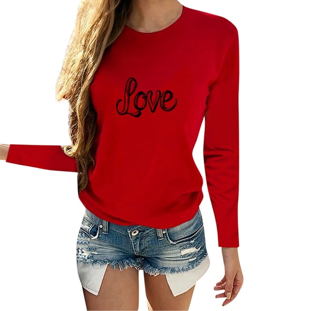 Camisetas de Cuello de la Tripulación de Manga Larga para los Hombres Estampadas Camisetas de Manga Larga para las Mujeres, Camiseta de Blusa Casual para Primavera Verano