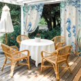 thumbnail image 4 of Outdoor Curtains for Patio Waterproof, Seahorse Coastal Outdoor Privacy Panels Grommet, Summer Nautical Starfish Coral Beige Blackout Outside Curtains for Porch/Cabana/Pergola/Gazebo 54"x84", 1 Panel, 4 of 8