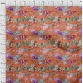thumbnail image 3 of oneOone Cotton Poplin Dark Peach Fabric Texture|Leaves & Floral Artistic Diy Clothing Quilting Fabric Print Fabric By Yard 42 Inch Wide, 3 of 4