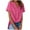 1-hot pink short sleeve shirts, variant on Button Down Shirts for Women Long Sleeve Lapel Gauze Tops Linen Shirt Collared Loose Casual Blouses Ladies Cotton Linen Tops Casual Collared Blouses Loose Fit Purple,XXL
