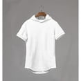 thumbnail image 1 of Hombres Color Sólido Liso Mangas Cortas Camisetas Causal Entrenamiento Suelto Sudaderas Con Capucha Moda, 1 of 7