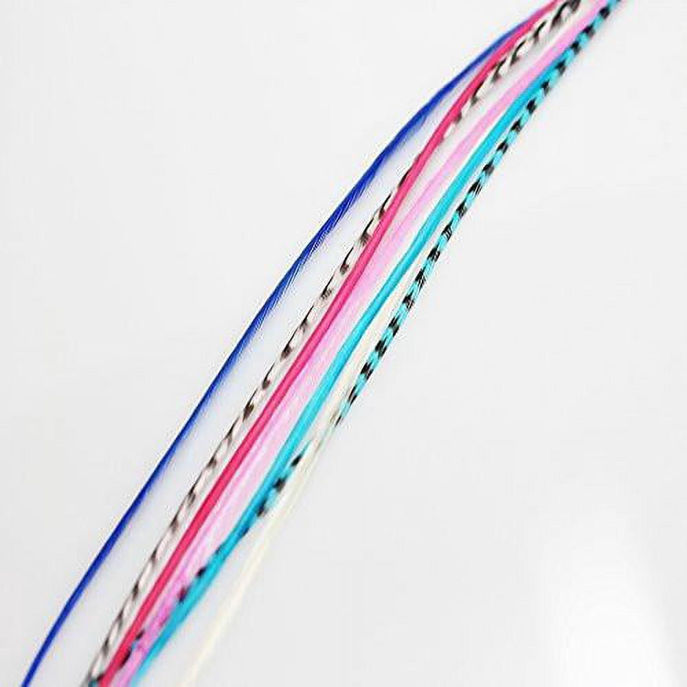 7 feathers in Total 7-10 Mermaid Mix Long Thin Feathers for Hair Extension 7 Feathers