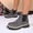 Gray, variant on Womens Chunky Chelsea Ankle Boots with Low Wedge Block Heel, Suede Platform Elastic Slip-On for All-Season Work and Casual, Classic Comfortable Style Boots with Non-Slip Solefor Daily Wear