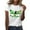White, variant on Aayomet St Patrick's Day T Shirts For Women Womens Shirts Casual Tunic Tops Color Block Crewneck Summer Loose Fitting Workout Tee Shirts,Black L
