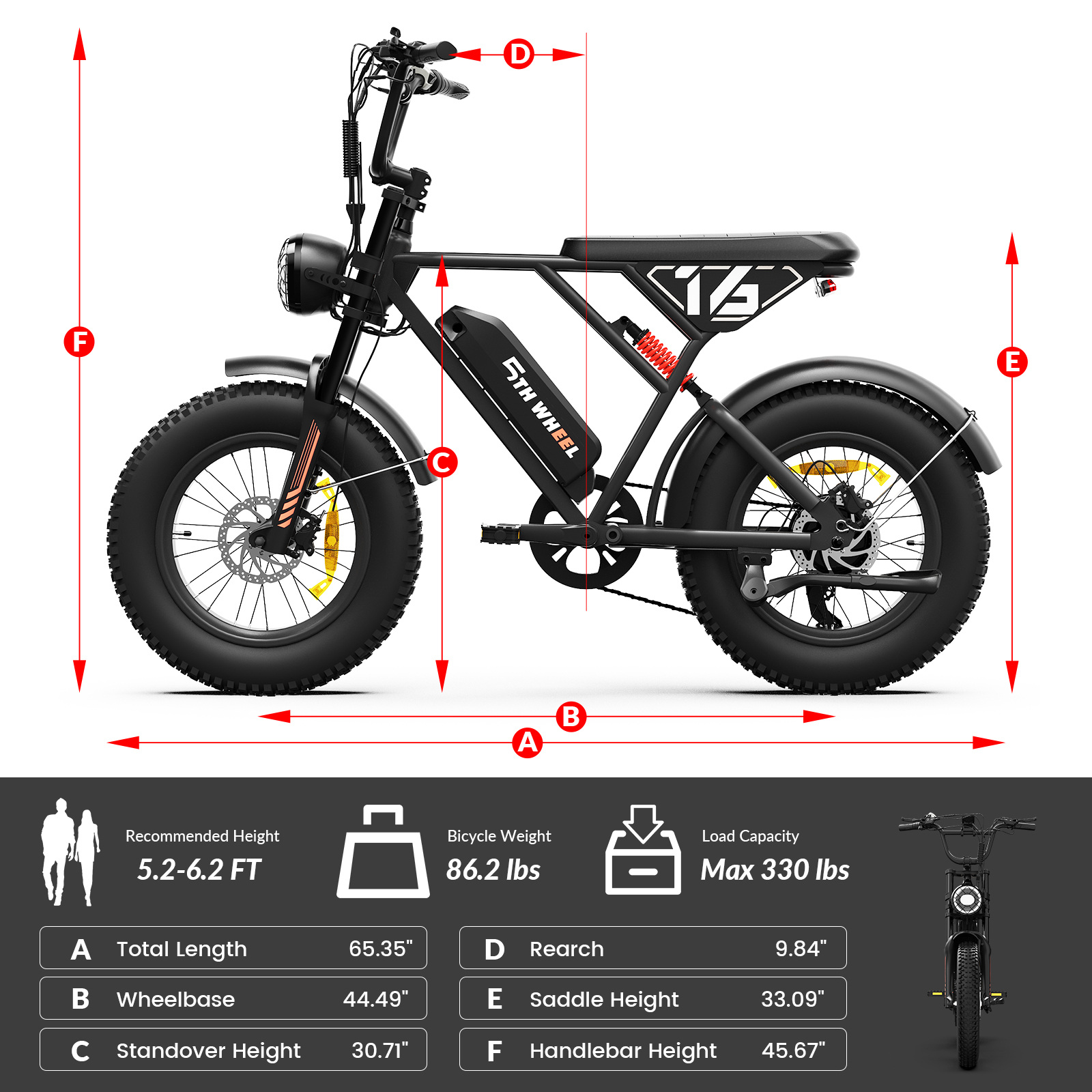 5th Wheel LB16 750W Electric Mountain Bike photo 7