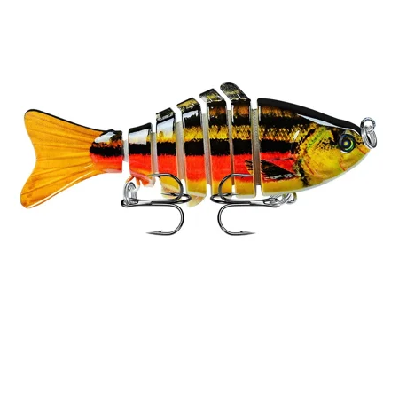 1pcs 100mm 15g Hard Jointed Bait 7 Segment Multi Swimbait Pike Wobblers Crankbait Fishing Lure Sinking Bass Artificia Bait Isca