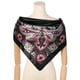thumbnail image 2 of INSPIRAR CHIC Mujeres Pañuelo de Satén Cuadrado 35" Gran Pañuelo de Paisley Simétrico de Seda para el Cabello, Envoltura para Dormir, Bandanas 90x90cm Negro Rojo, 2 of 6
