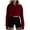 01 Red, variant on zfwon Crop Half Zip Up Hoodies for Women Lightweight Hooded Long Sleeve Sweatshirts with Thumb Holes Loose Comfy Pullover Tops Solid Color Sportswear Streetwear Trendy Y2K Tops