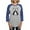 Heather/Blue, variant on - Halloween Bride Women's Baseball T Shirt - Womens Baseball Tee