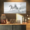 thumbnail image 1 of Running White Horses - Animal Canvas Art Print, 1 of 3