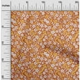 thumbnail image 2 of oneOone Polyester Spandex Orange Fabric Floral Sewing Material Print Fabric By The Yard 56 Inch Wide, 2 of 4