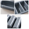 thumbnail image 6 of Sandmovie Commercial Plastic 4-Compartment Cutlery Bin, Gray, 4-Pack, 6 of 8