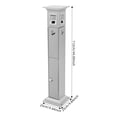 thumbnail image 2 of Stainless Steel 25*25*112cm Outdoor Vertical Ash Column With Lock Fire Extinguishing Net Smoke Bucket, 2 of 10