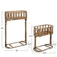 thumbnail image 4 of Creative Co-Op Handmade Woven Rattan Planters, Natural, Set of 2, 4 of 5