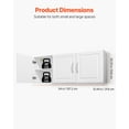 thumbnail image 2 of VEVOR Laundry Room Wall Cabinet, 2-Tier Wall Mounted Hanging Cabinet with Adjustable Shelf, Cupboard Storage with 3 Doors, for Kitchen, Bathroom, Laundry, 12.44 x 54 x 20.31 in (D x W x H), White, 2 of 9
