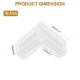 thumbnail image 2 of Uxcell Corner Protectors 16Pcs Table Corner Protectors Furniture Corner Guard and Edges Bumpers(L-shaped, White), 2 of 6