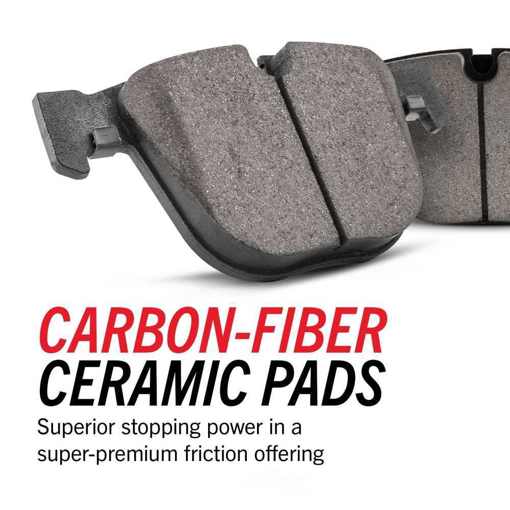 PowerStop NXE-2237 Next Gen Euro Carbon Fiber-Ceramic Brake Pads with Hardware Kit