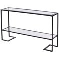 thumbnail image 4 of SEI Furniture Horten Glass Console Table in Black, 4 of 8