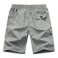 thumbnail image 4 of cllios Mens Cargo Shorts Summer Elastic Waist Work Shorts Lightweight Athletic Shorts with Multi Pockets Fathers Day Gifts Gray,XXL, 4 of 6
