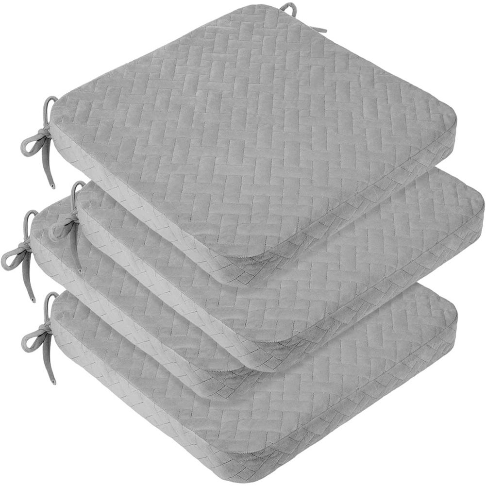 Chair cushions for dining room chairs (set of 4), square memory foam