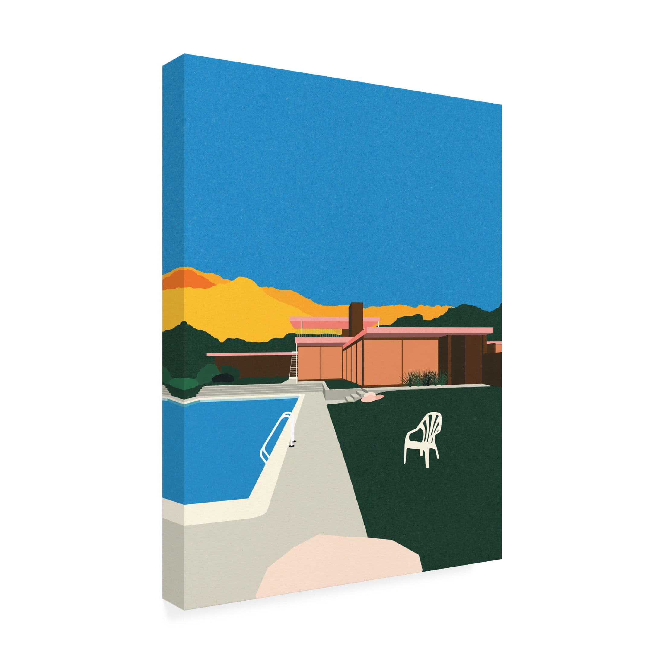 Trademark Fine Art Rosi Feist Kaufmann Desert House Poolside Canvas Wall Art
