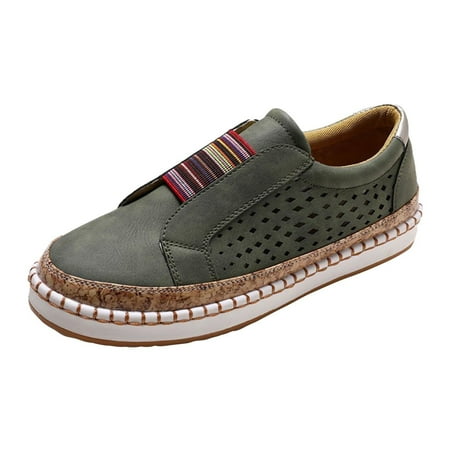 Sexlip men s Shoes Slip on Sneakers Breathable Comfortable Cork Platform Walking Shoes Plus Size Casual Trendy Colorblock Shoes Green 42