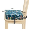 thumbnail image 4 of Graflsoa Green Forest Kids Booster Seat Cushion - Waterproof Fabric & High-Density Sponge, 32.5x32.5x8cm, Grey/Green, 4 of 4