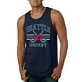 thumbnail image 1 of Wild Bobby City of Seattle Hockey Fantasy Fan Sports Men's Tank Top, Navy, XX-Large, 1 of 5