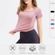 thumbnail image 2 of Camiseta deportiva para mujer, cuello redondo, manga corta, elástica, transpirable, que absorbe los Abanopi Camiseta deportiva para mujer, 2 of 7