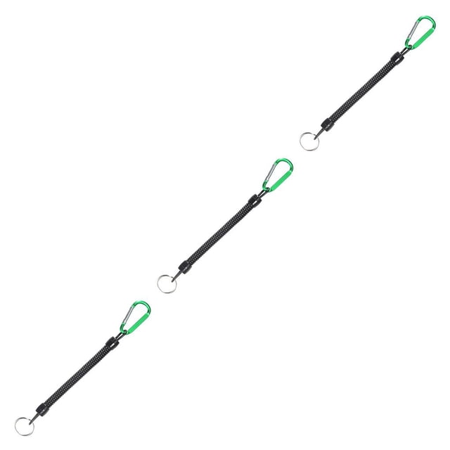 Shengyu 2pcs Carabiner Anti-Lost Rope sub-Plier Control Fish Hang Buckle Rope Strong green 3Set