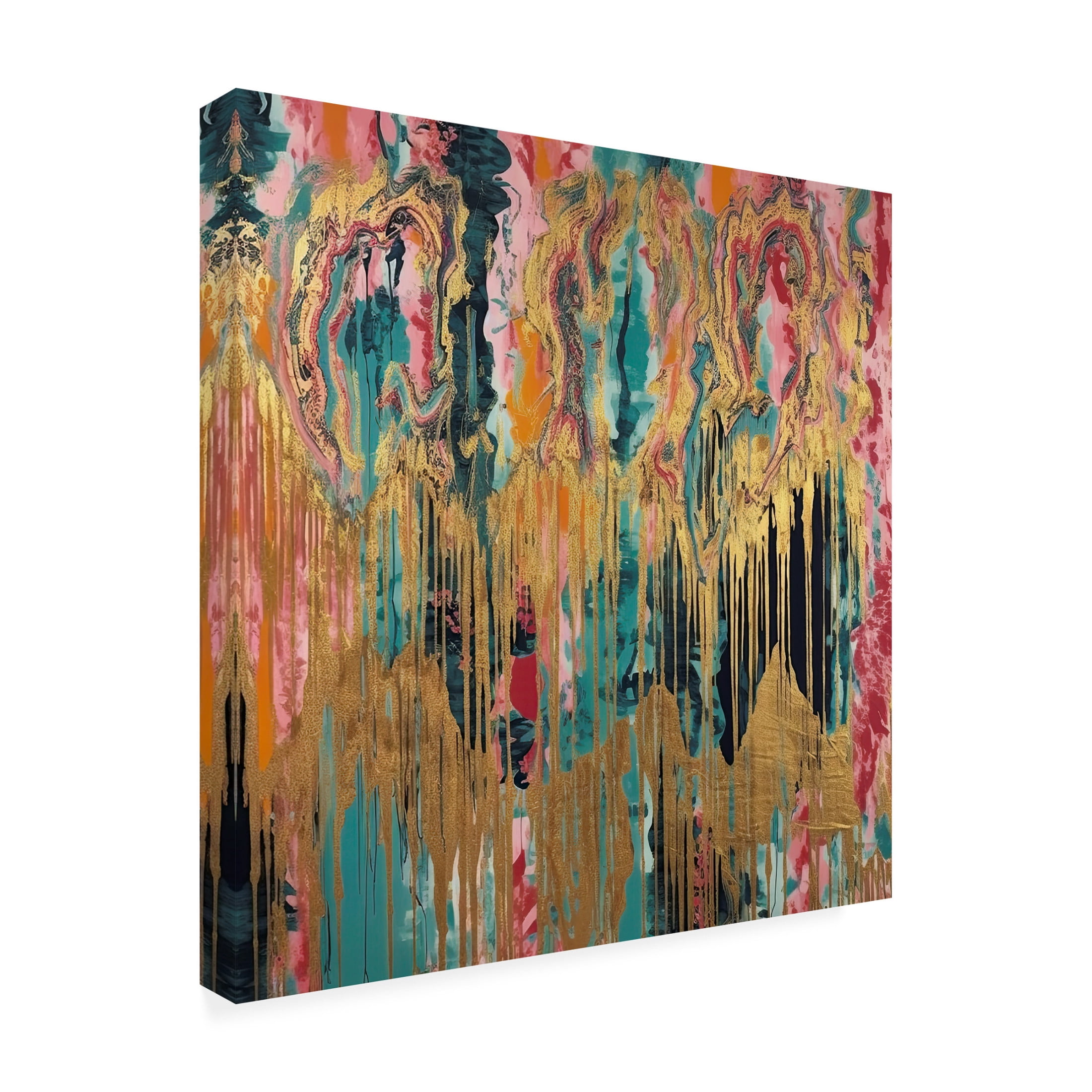 Canvas Wall Art - Sasha 'Enticements II' Wall Art for Living Room, Bedroom, or Office Décor by Trademark Fine Art - 18 x 18 Inches