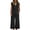 Black, variant on Womens Two Piece Set Sleeveless V Neck Top with Wide Leg Pant Suits Dressy Casual Summer Vacation Outfits