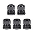 thumbnail image 1 of Unique Bargains 5Pcs PG25 Cable Gland Waterproof Plastic Joint Adjustable Locknut Black for 16mm-21mm Dia Cable Wire, 1 of 7