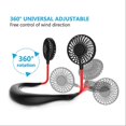 thumbnail image 4 of Ventilador de cuello portátil con manos libres, miniventilador de escritorio con ventilador pequeño recargable por USB para verano, interior y exterior Rojo Verde  Cocina, Decoración y Otros, 4 of 4