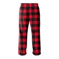 thumbnail image 5 of GrmtClth Men's Fuzzy Plush Pajama Pants Casual Flannel Fleece Comfort Soft Plaid Night Pants Winter Fall Warm Cozy Pj Bottoms with Pockets Wine XL, 5 of 5