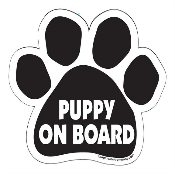 Puppy On Board Paw Magnet