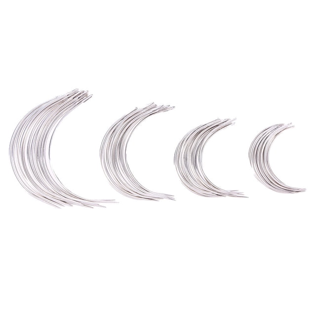 CIMAXIC 96 Pcs Aiguille de Tissage Type C Aiguilles Courbées de Réparation Aiguille à Coudre à la Main, 2.46"X0.04"X0.04 Pouces
