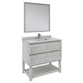 thumbnail image 2 of Fresca Formosa 36" Floor Standing Modern Bathroom Vanity with Open Bottom & Mirror in Ash, 2 of 12