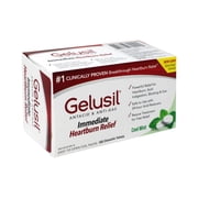 Gelusil Antacid/Anti-Gas Tablets Cool Mint, 100 Tablets (Pack of 6)