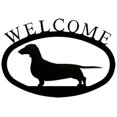 thumbnail image 1 of Village Wrought Iron WEL-241-S Welcome Sign-Plaque - Dachsund-Dog, 1 of 1