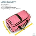 thumbnail image 3 of Travolution® – Newly Designed Garment Rack 28 inch Duffel with Wheels, Collapsible Lightweight Drop-Bottom Travel Luggage, Dance Costume, Pink/Black, 3 of 10