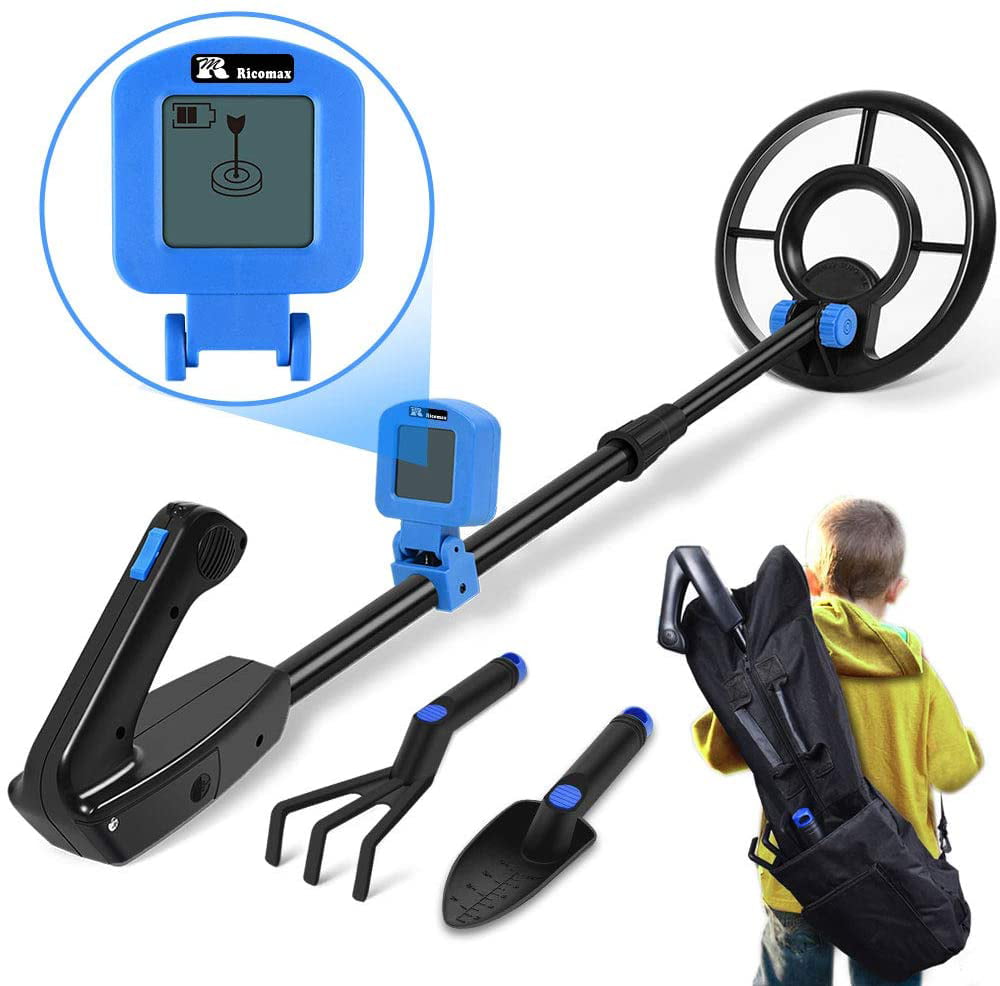 Metal Detector for Kids Best Toy for Boys & Girls Blue Metal Detector with Waterproof Coil 24 to 35'' Adjustable Stem & 1.76 Lb Lightweight Best Gift for Kids Metal Detector for Kids 