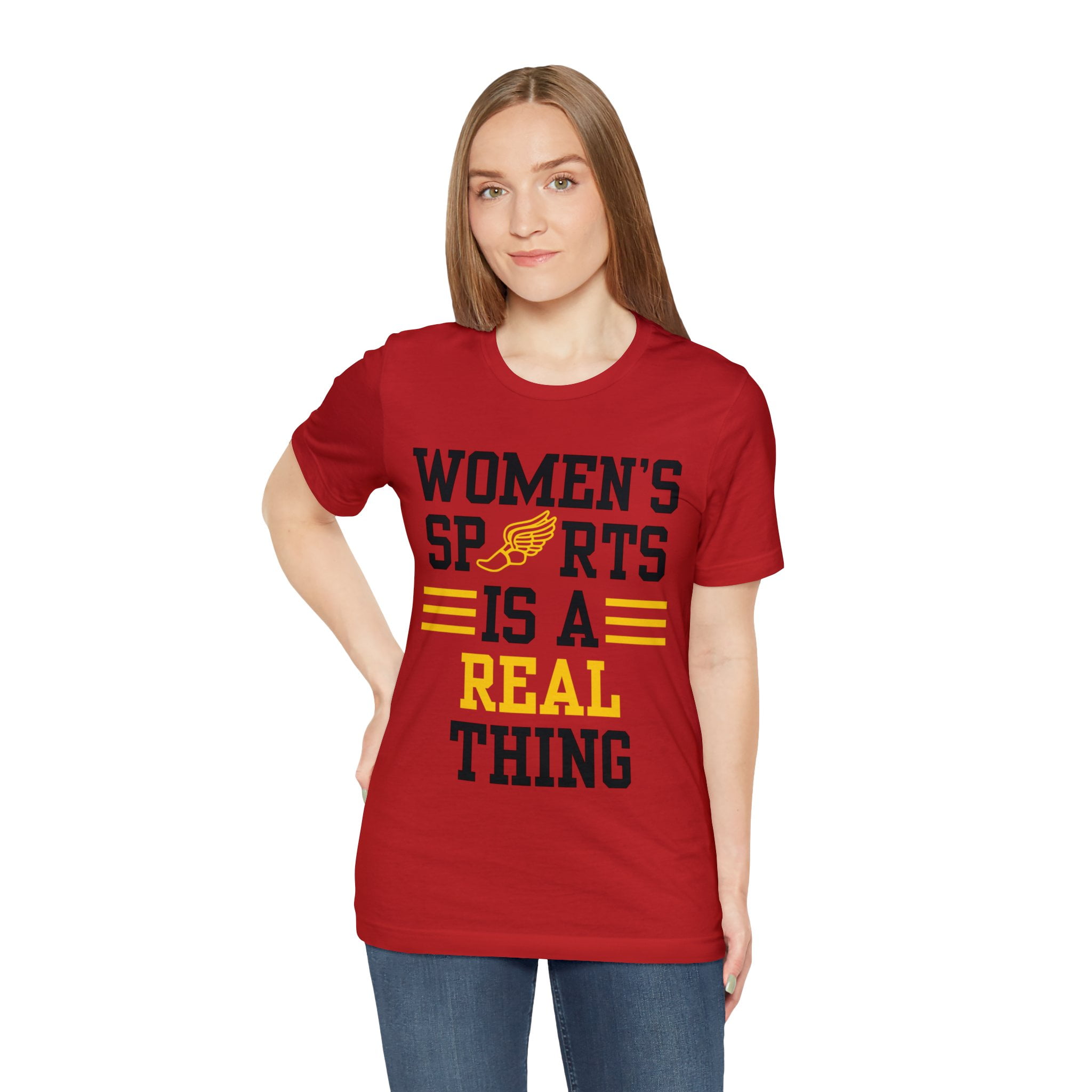 DJH Apparel | Women's Sports Is A Real Thing Track & Field Unisex Tshirt