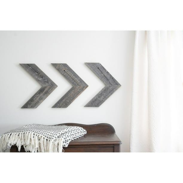 Set Of 3 Rustic Weathered Grey Wood Chevron Arrow Set Of 3 Rustic Weathered Grey Wood Chevron Arrow