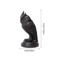 thumbnail image 3 of FeiBiQiuBi Gothic Black Owl Candle Holder Statue, Resin Owl Candlestick Holder, Halloween Gothic Tabletop Decor for Home Dining Table & Party, 3 of 8