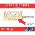 thumbnail image 2 of Wood Love Mother's Day Gift Customizable Cutout Finished or Unfinished up to 48" Wide - Home Decor DIY 42" (1/4" thick) / Stained / 3", 2 of 4