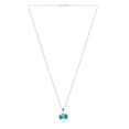 thumbnail image 5 of Juego de aretes y cadena ZVEZDA con dije en forma de corazón plata mexicana ley .925 Azul Zircon, 5 of 5