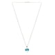 thumbnail image 5 of Juego de aretes y cadena ZVEZDA con dije en forma de corazón plata mexicana ley .925 Azul Zircon, 5 of 5