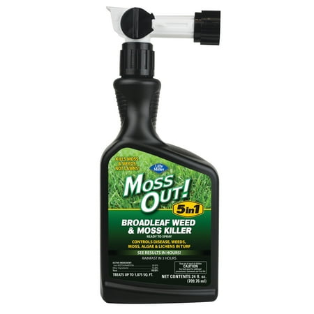 Lilly Miller Moss Out! Ready-to-Spray Liquid for Broadleaf Weed and Moss Moss Killer, 24 oz