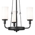 thumbnail image 5 of 3 Light Mini Chandelier In Homestead Style-21 Inches Tall And 19.75 Inches Wide-Textured Black Finish    -Traditional Installation Kichler Lighting, 5 of 9
